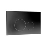 Product Cut out image of the Zero 3 Black Dual Flush Plate SAN1018